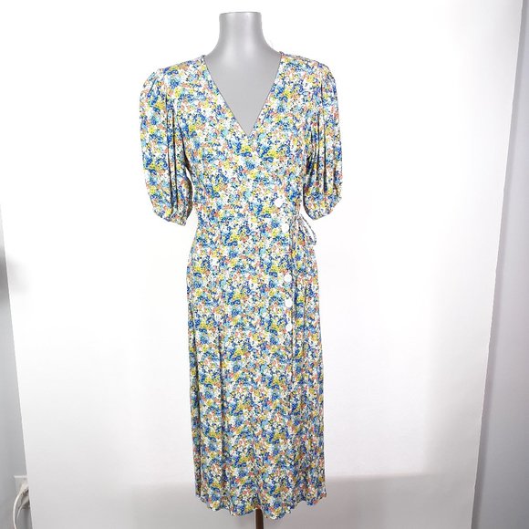 Faithfull the Brand Marta Midi Floral Dress Size 4 - Picture 3 of 5